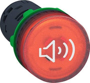 LYDGIVER Ø22 RØD M/LED 230VAC