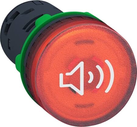 LYDGIVER Ø22 RØD M/LED 230VAC
