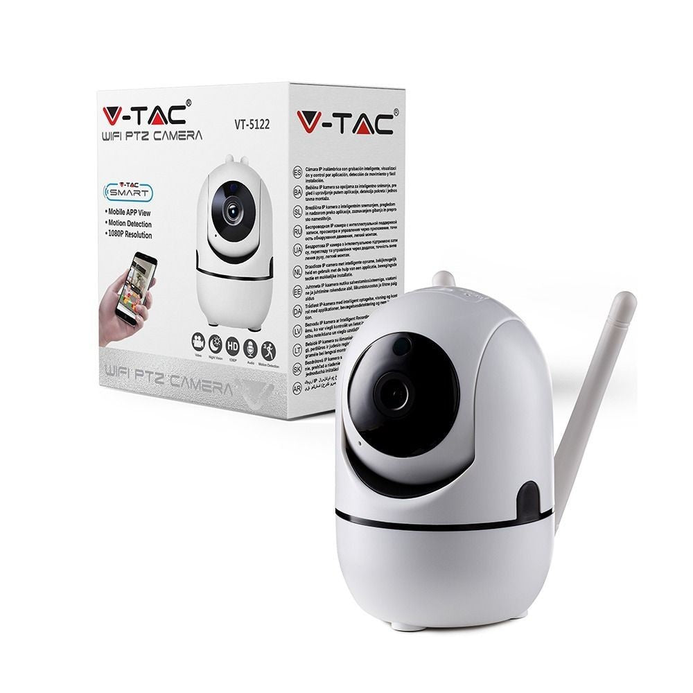 V-Tac WiFi Overvågningskamera - Indendørs, 1080P, auto-track funktion