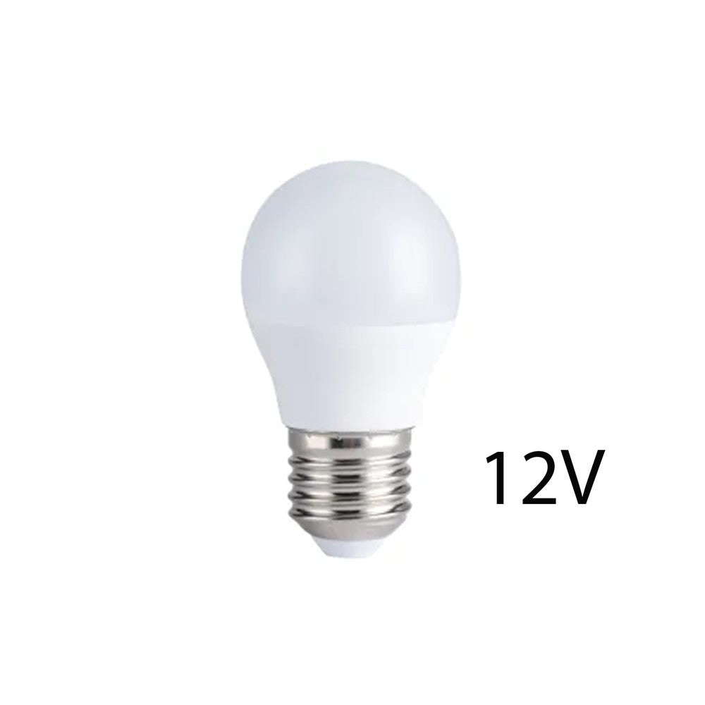 4W LED pære - G45, E27, 12V, erstatter 35W, 350lm, RA83