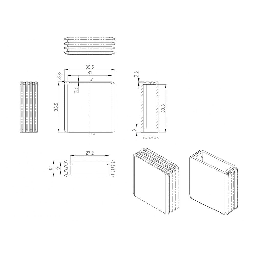 LED Dæmper til Indbygning - EasyDimmer500 - 250W, Kip/Push Dæmpning, 230V Input, Korrespondance