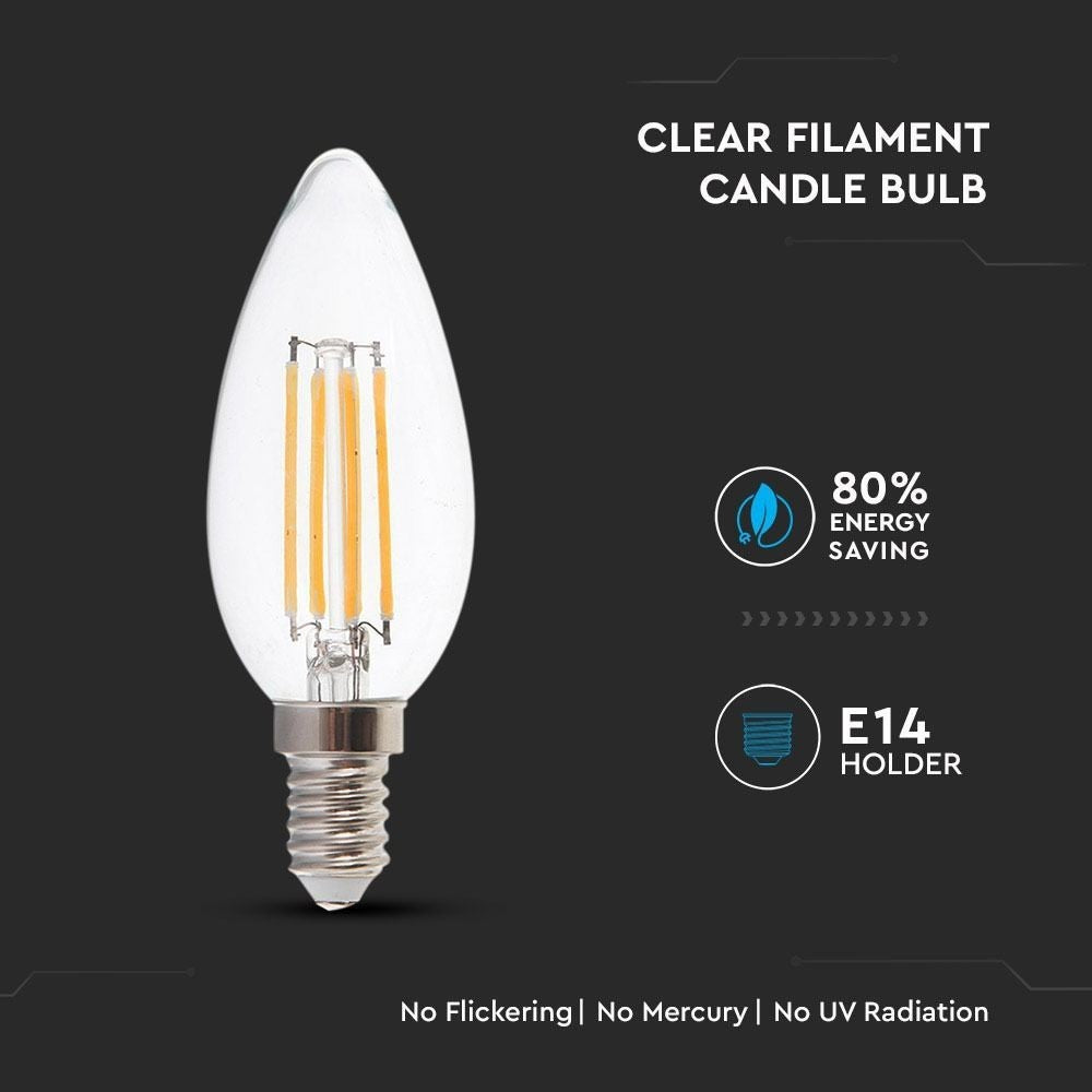 V-Tac 6W LED kertepære - Kultråd, E14 er allerede et passende produktnavn.