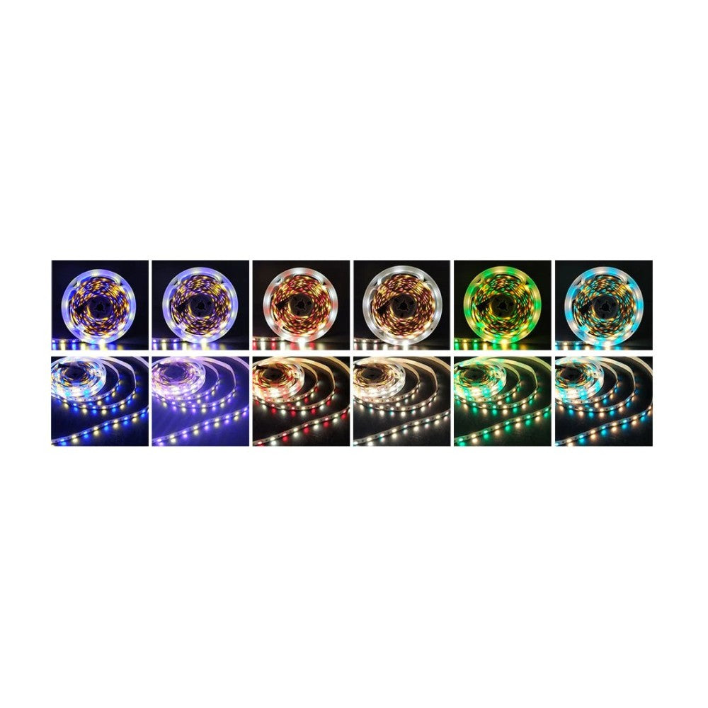 RGB+WW LED-strips - 5m, IP65, 60 LED pr. meter, 12V (12W/m)