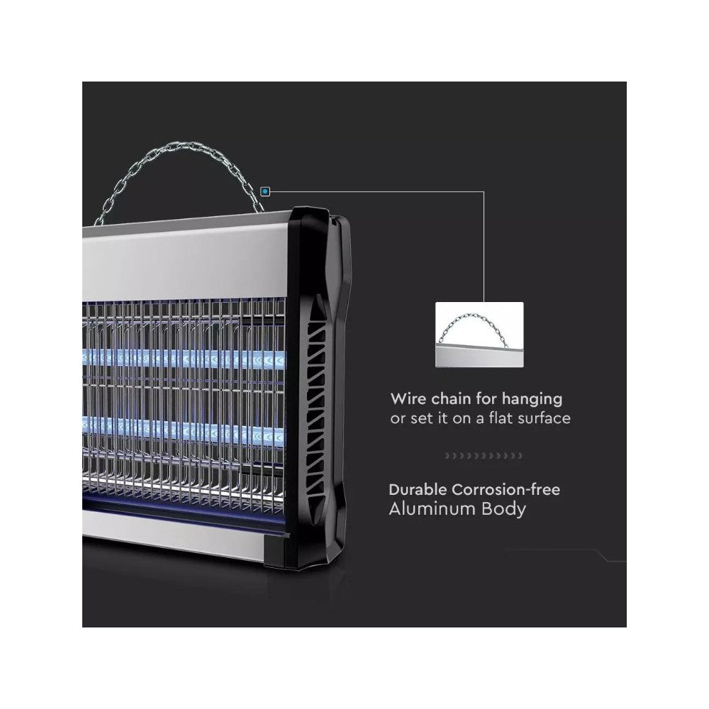 V-Tac insektlampe - 2x20W, indendørs, UV-lys, dækker 150m2
Effekt: 40W.
V-Tac insektfælde - 2x20W, indendørs, UV-lys, dækker 150m2