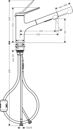 ZESIS KØKKENARMATUR M33 150