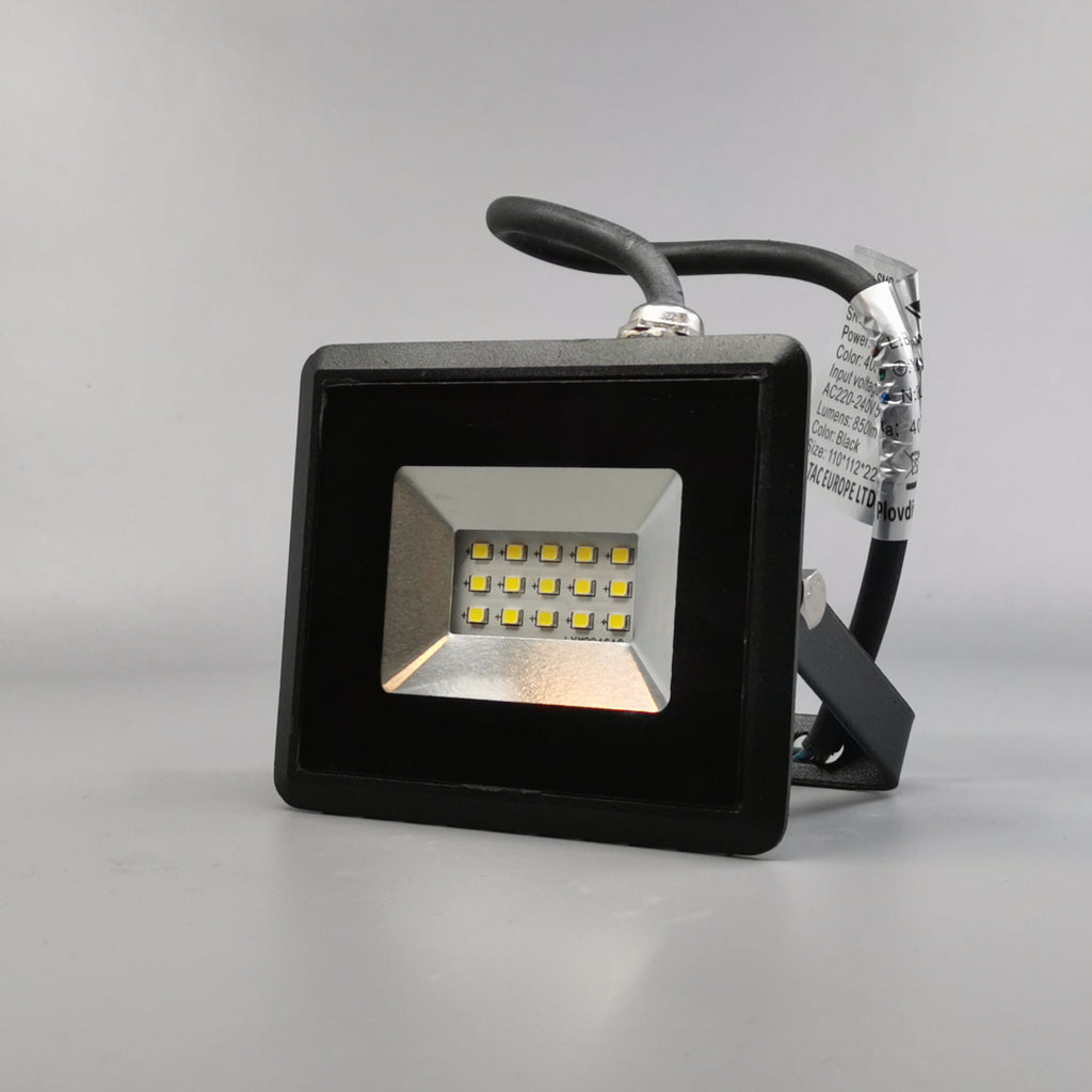 10W LED projektør 4000K 850Lm sort