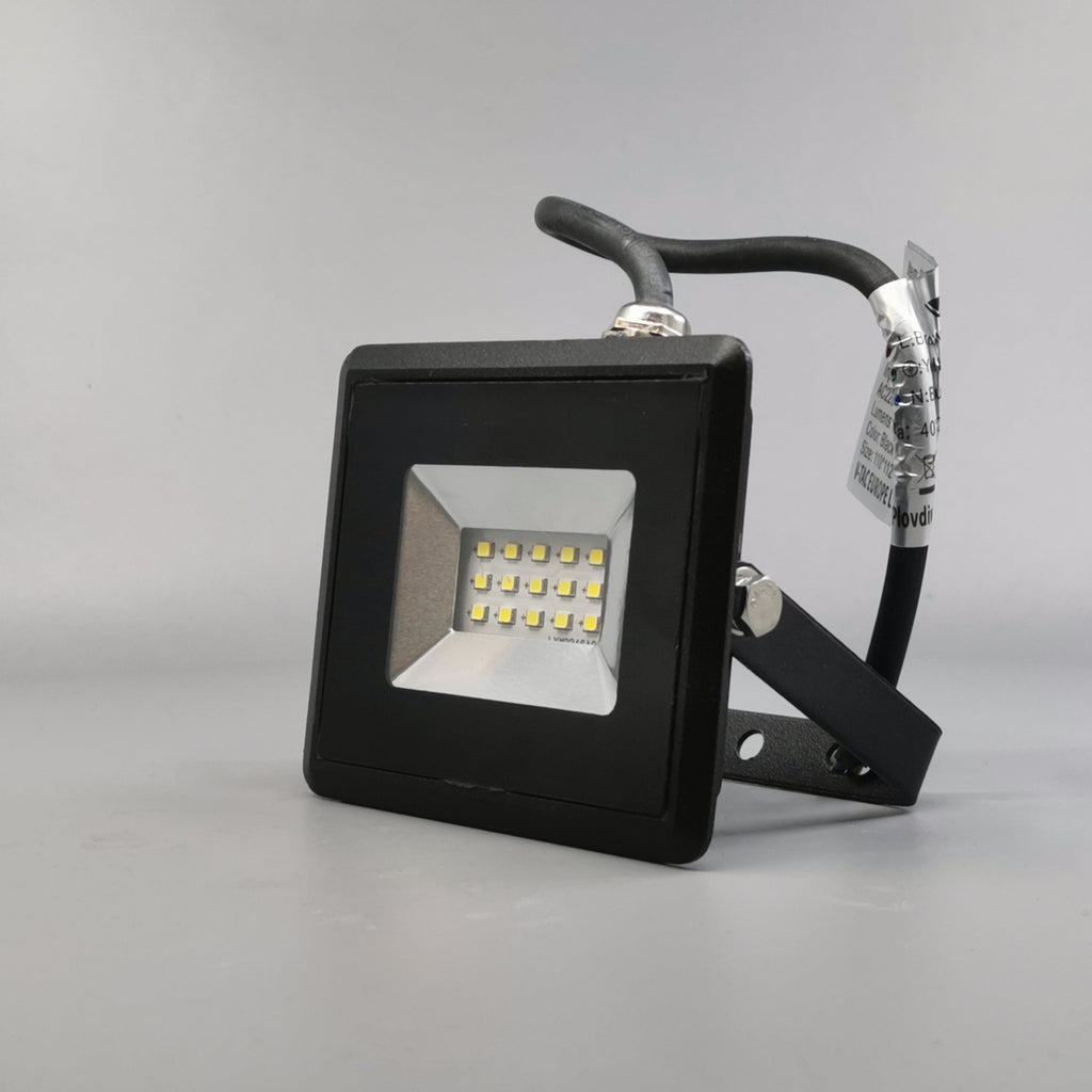 10W LED projektør 4000K 850Lm sort