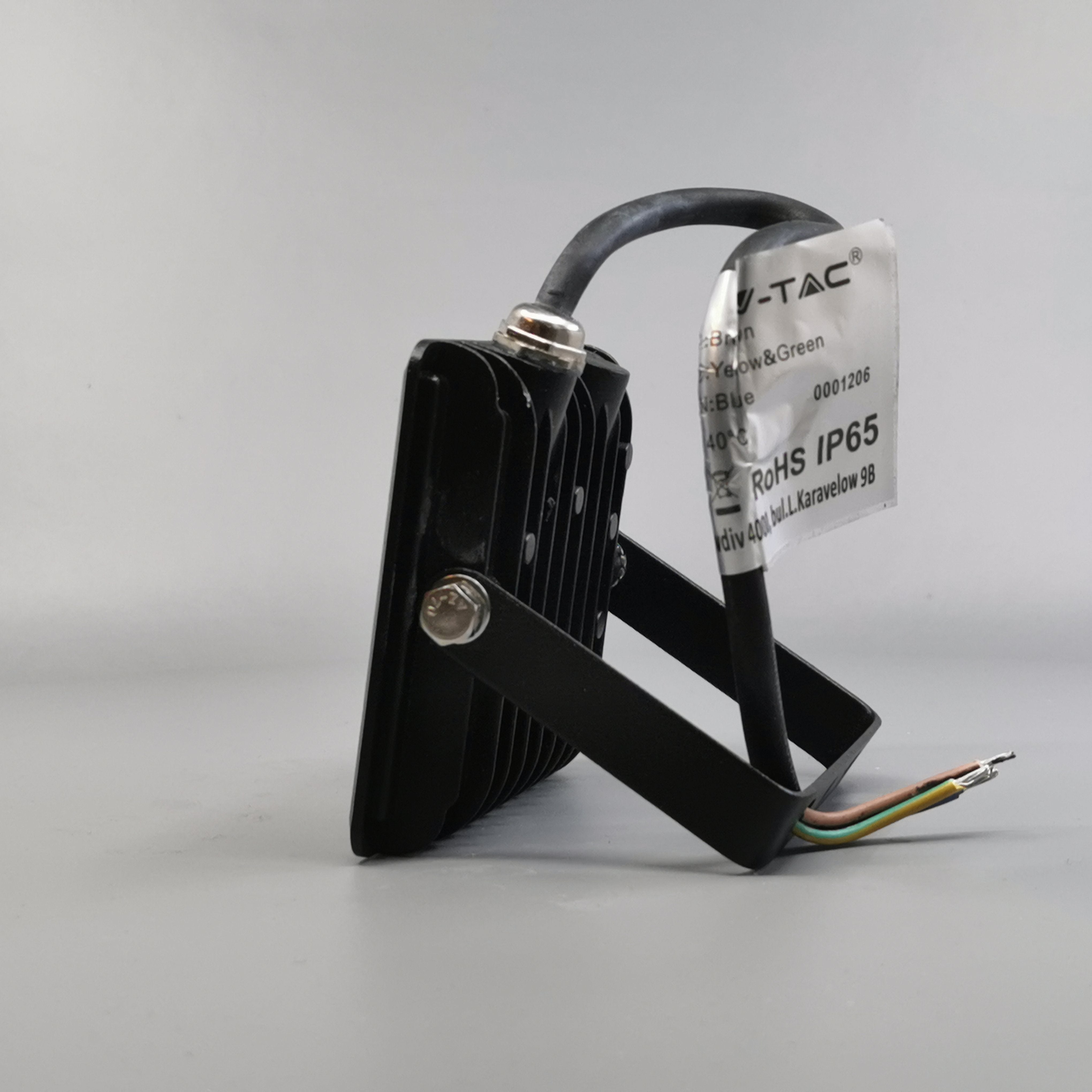 10W LED projektør 4000K 850Lm sort