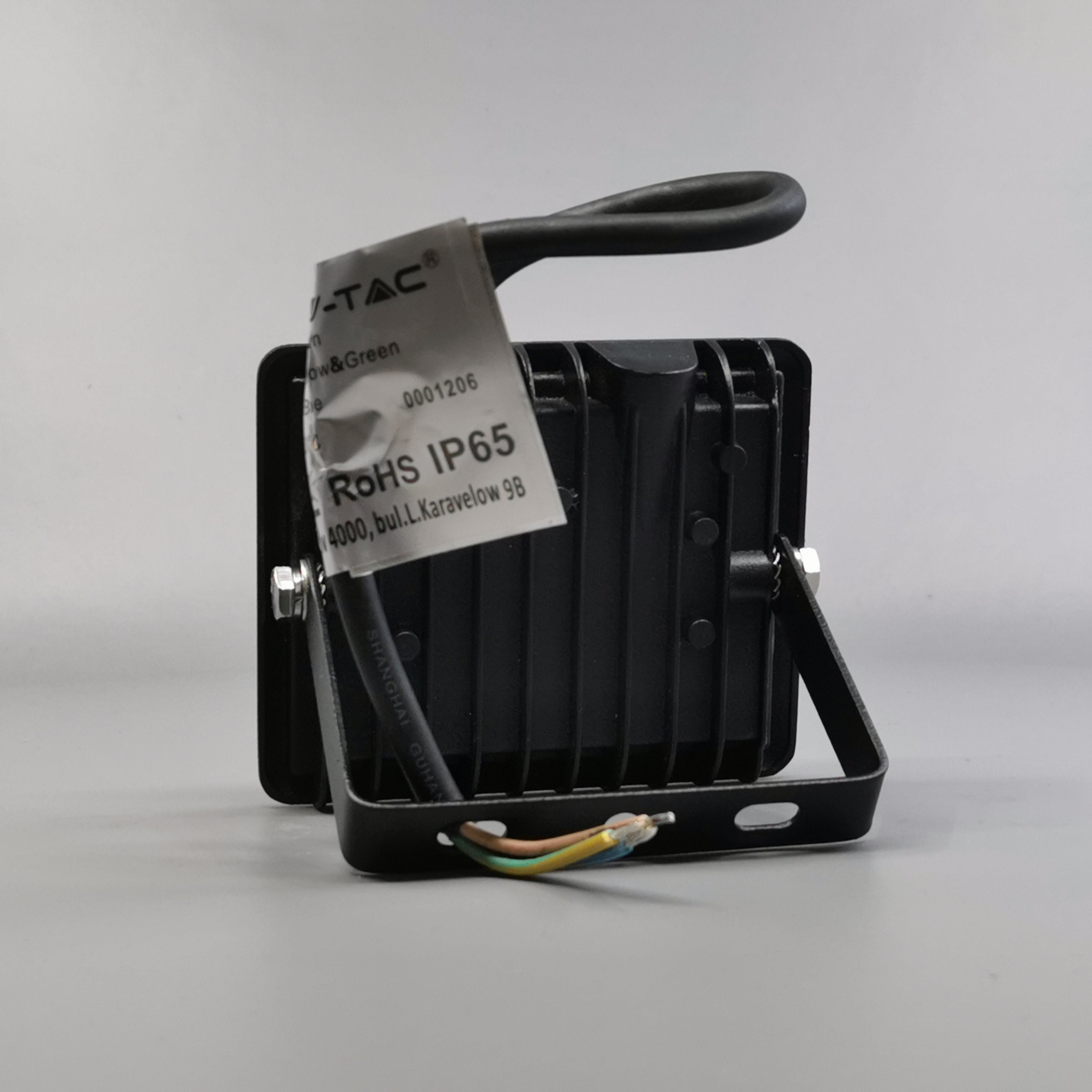 10W LED projektør 4000K 850Lm sort