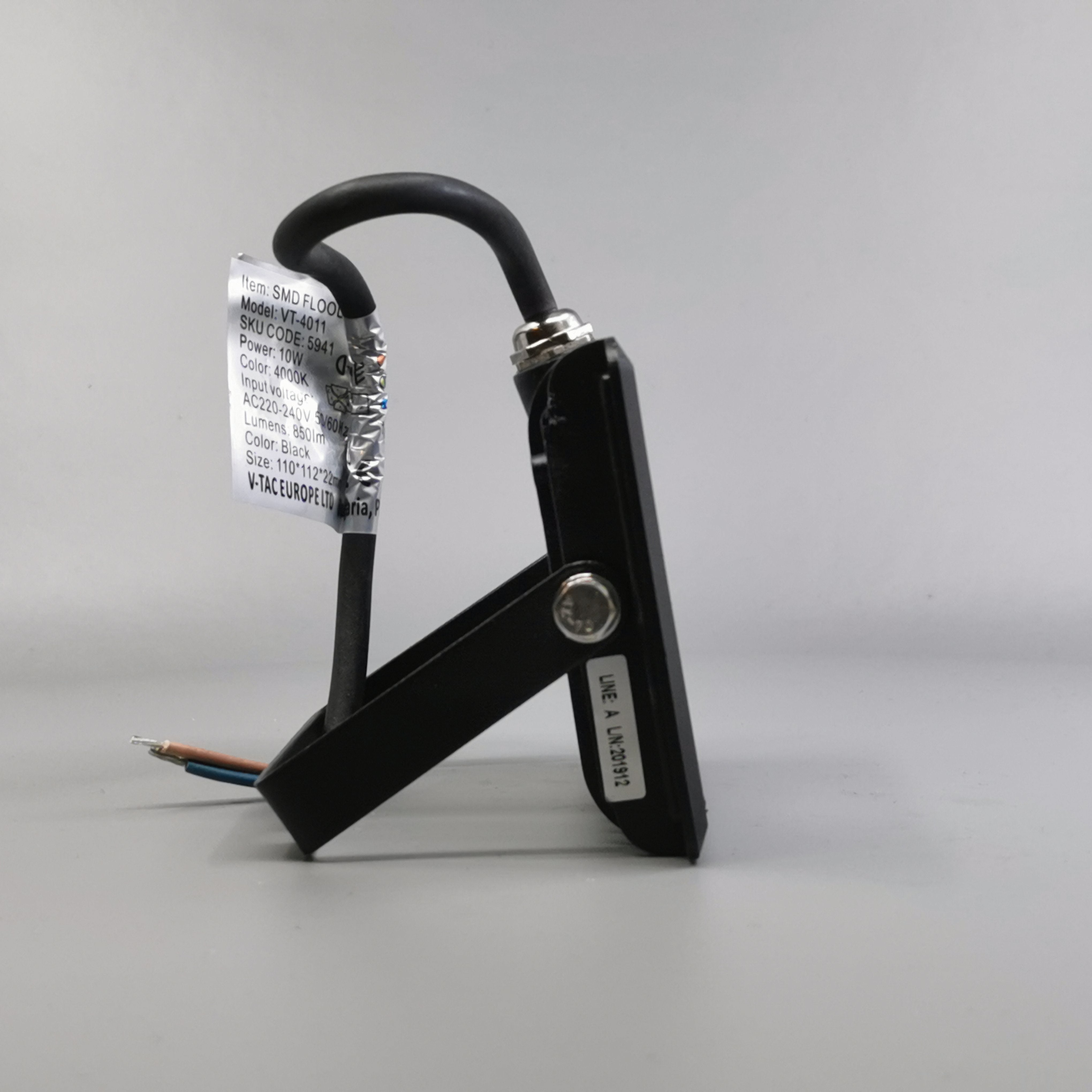 10W LED projektør 4000K 850Lm sort