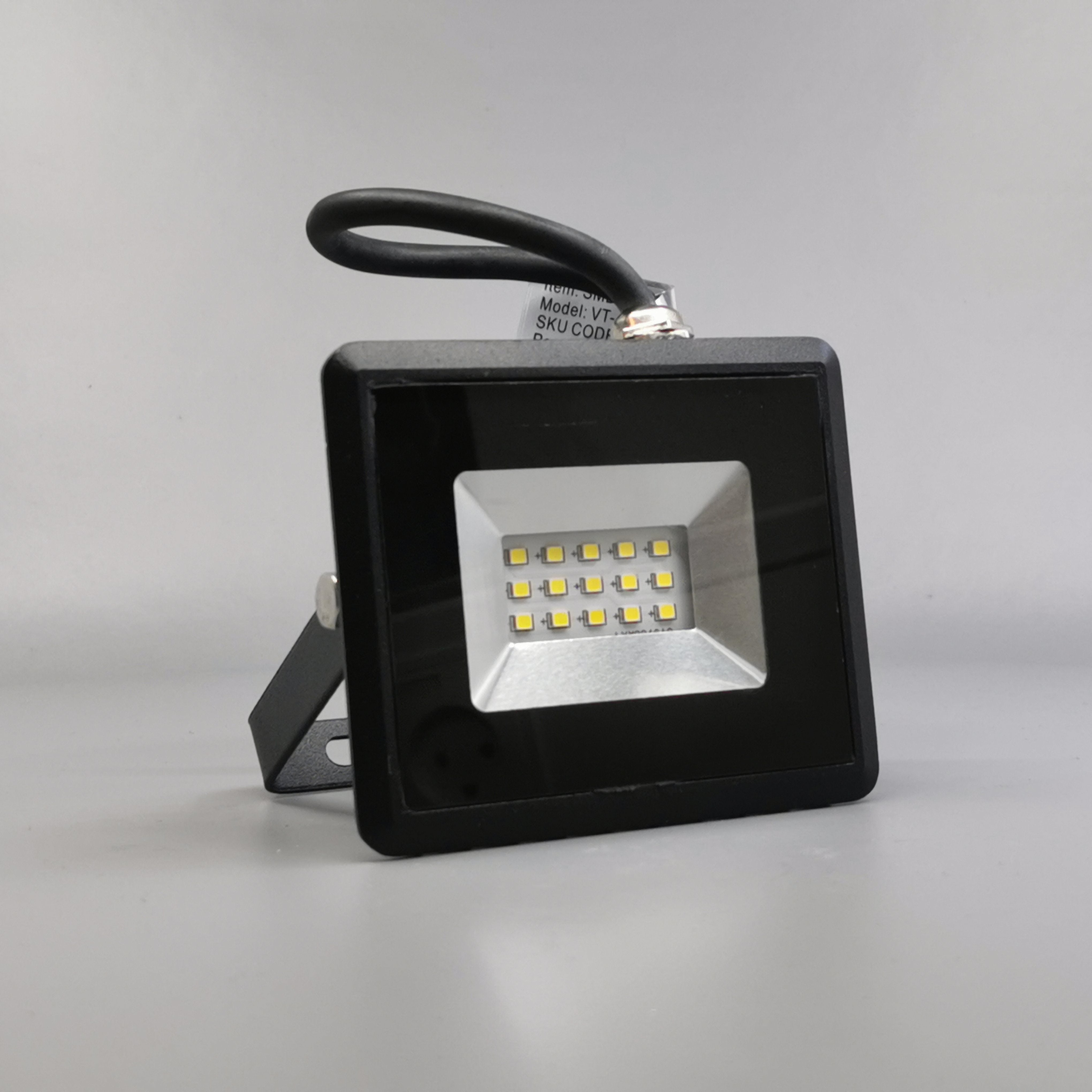 10W LED projektør 4000K 850Lm sort