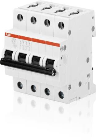 Automatsikring C 13A 4-polet C-karakteristik brydeevne 6kA 230/400V AC 70mm bred S204-C13