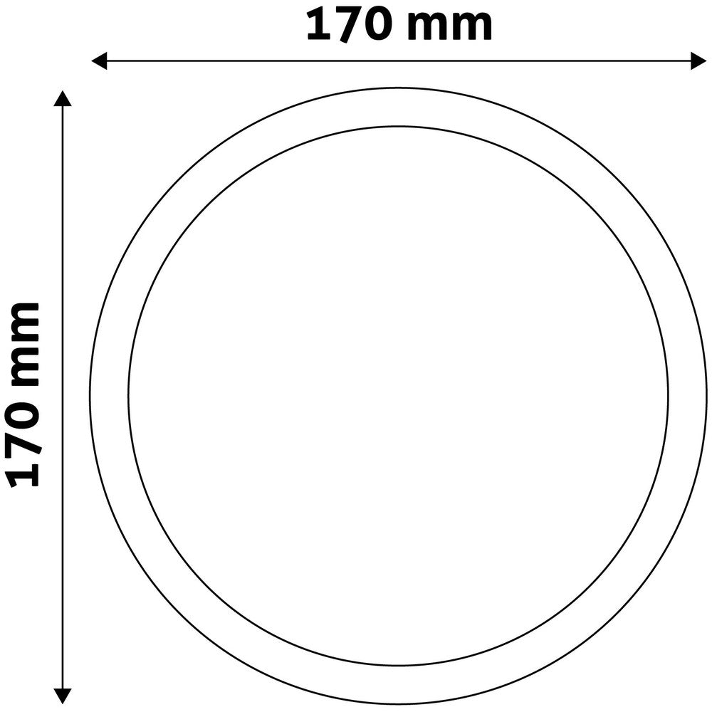 12W LED indbygningspanel - Erstatter 68W - 940lm - Ø15,2 cm hulstørrelse - Ø17 cm mål - RA80 - 230V