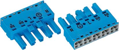 HUNSTIK 5-POL U.KAPPE 2 LED. BL