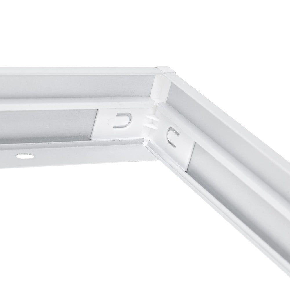 60x60 LED panelramme med hurtig samling, plastikhjørner, skruefri montering og hvid kant