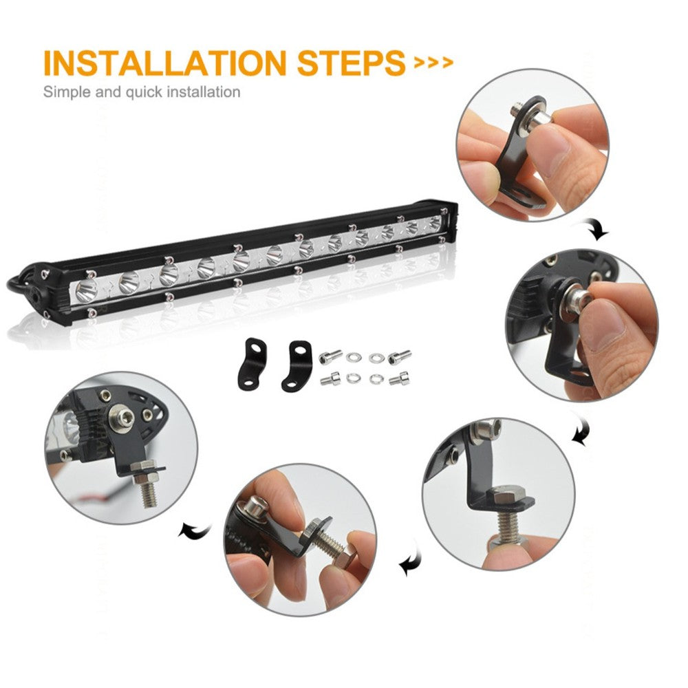 LEDlife 50W LED lysbar - Lysbro til bil, lastbil, traktor, trailer - Kombineret spredning - Vandtæt IP67 - 10-30V