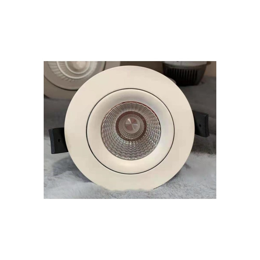 LEDlife 9W indbygningsspot - Hul: Ø9,5 cm, Mål: Ø11,5 cm, RA90, hvid kant, dæmpbar, 230V