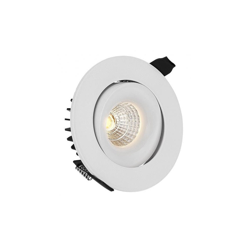LEDlife 6W Indbygningsspot - Hul: Ø7,5 cm, Mål: Ø9 cm, RA90, Hvid Kant, Dæmpbar, 12-24V