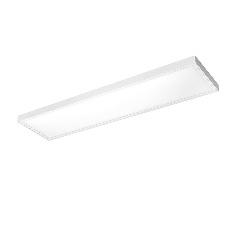 120x30 LED panelramme - Let montering, plasthjørner, skrufri design, hvid kant