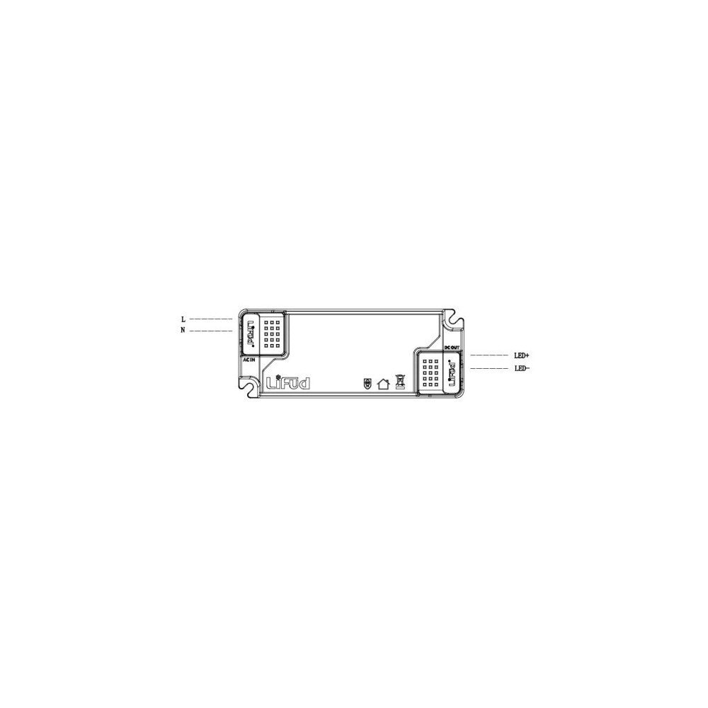 Lifud 20W Dæmpbar LED Driver - Triac Fasedæmpning, 400-550mA, 25-40V, Flickerfri