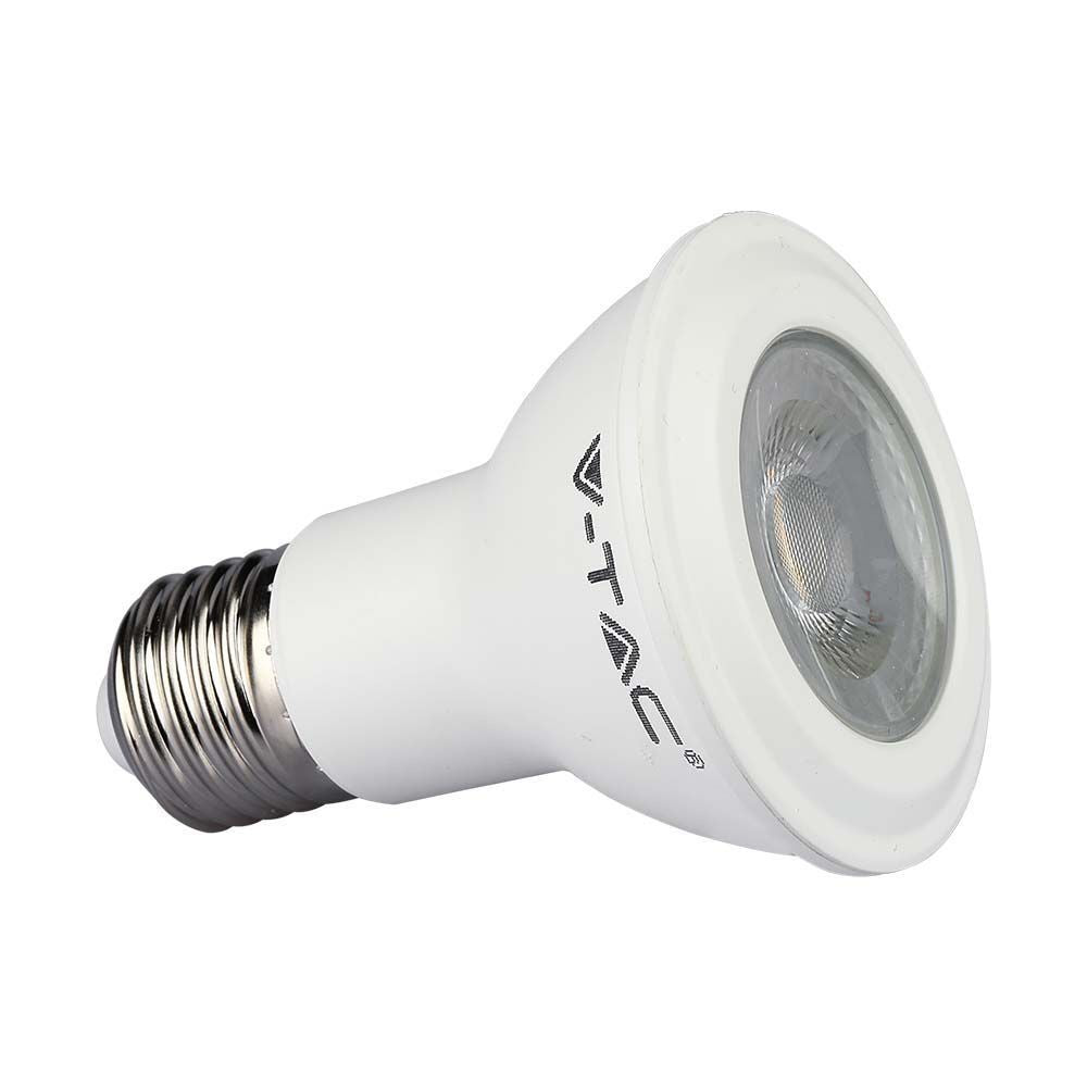 V-Tac 7W LED pære - Samsung chip, PAR20, E27, 495lm, RA80, 5 års garanti