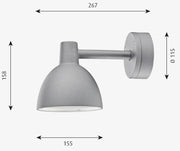 Toldbod Væglampe 155 E14 Aluminium