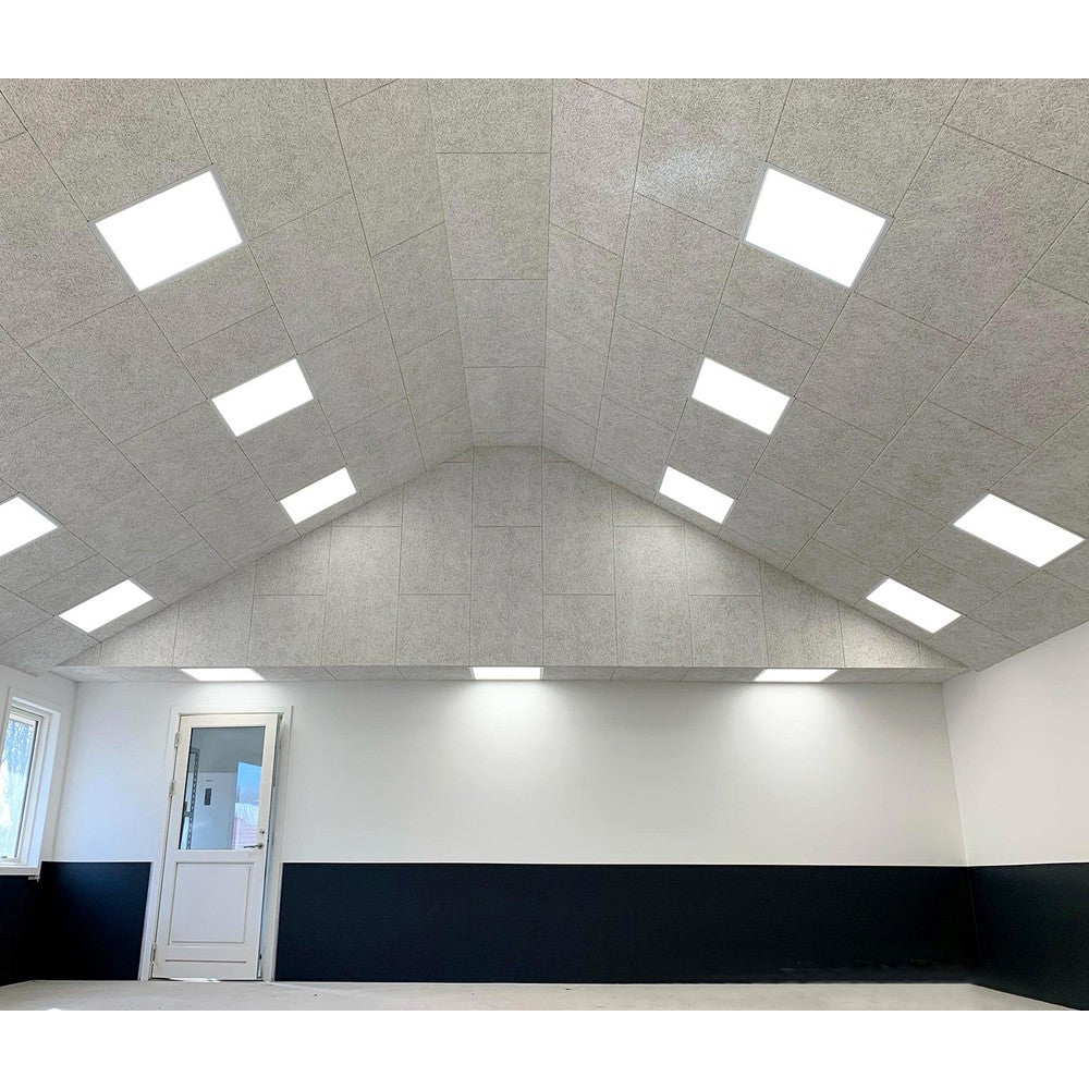 Indbygningsramme til 120x60 LED panel - Troldtekt kompatibel, hvid kant
