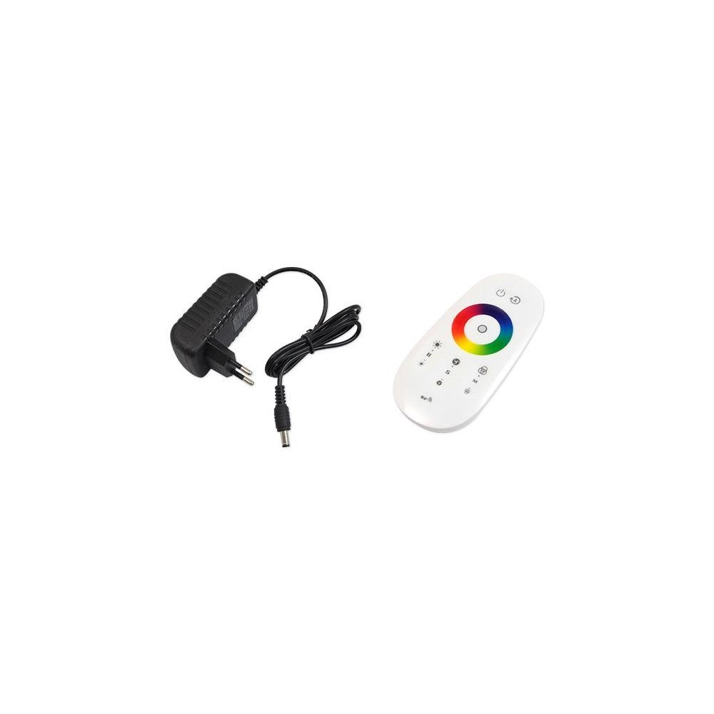 20 Watt hjørnelampe med RGB lys - Hvid, 140cm høj, fjernbetjening inkluderet