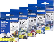TAPE TZEFX241 HVID/SORT 18MM