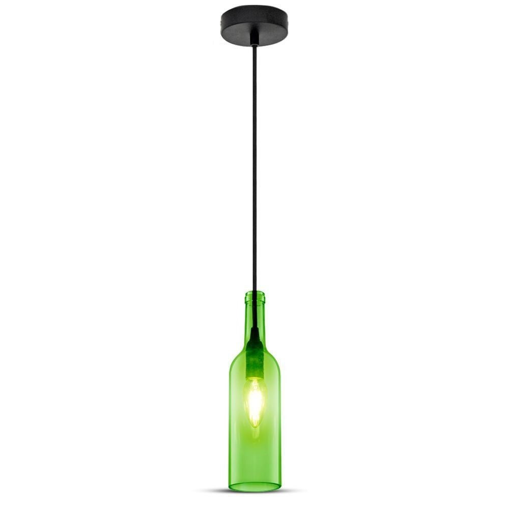 V-Tac Flaske Pendellampe - Grøn, E14 (Maks. 60W)