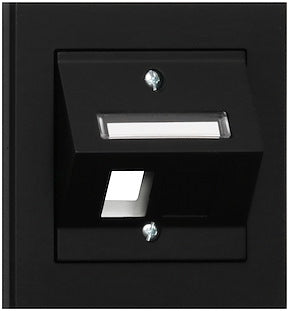 CENTRUMPLADE KEYSTONE, VINKLET, 1-VEJS, SORT