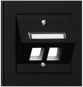 CENTRUMPLADE KEYSTONE, VINKLET, 2-VEJS, SORT