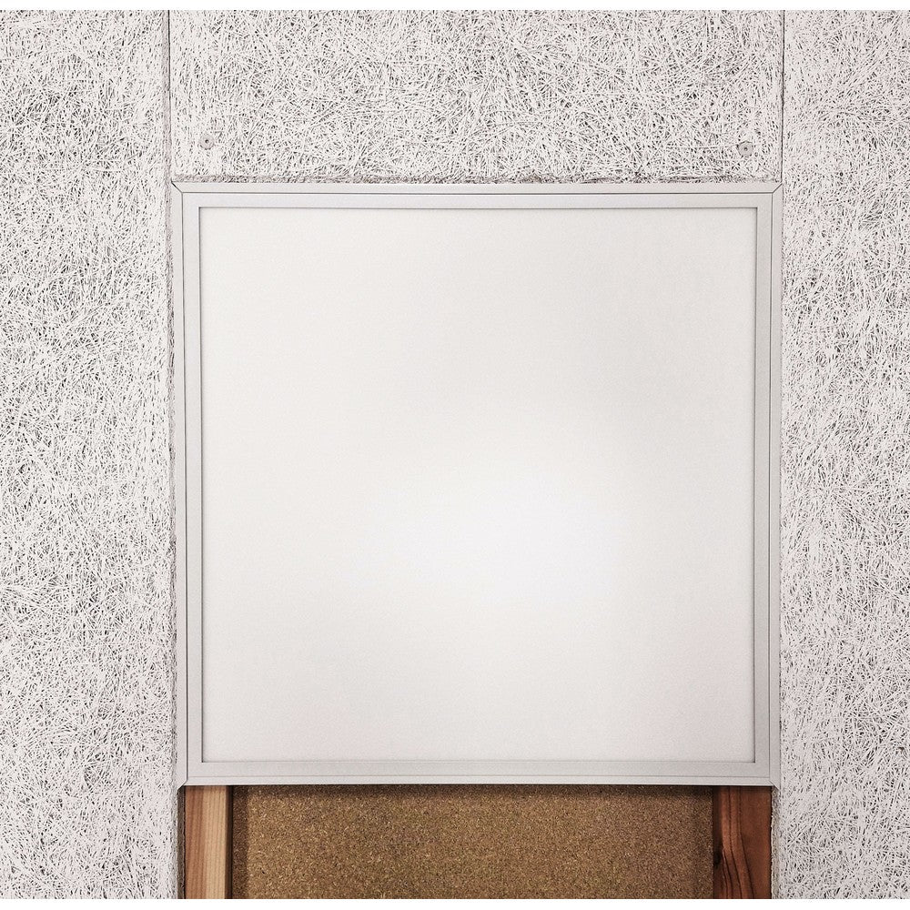 Troldtektramme 60x60 LED - Tilpasset Troldtekt, hvid kant, nem montering