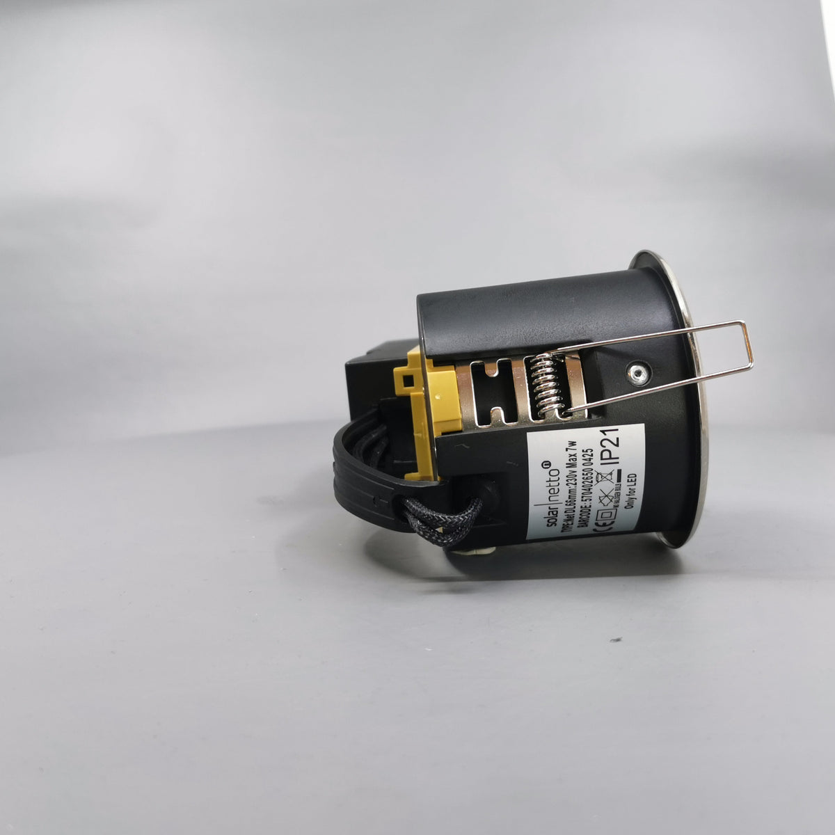 Indbygningsspot 230V GU10 Max 7W LED - børstet (360° frame 19)