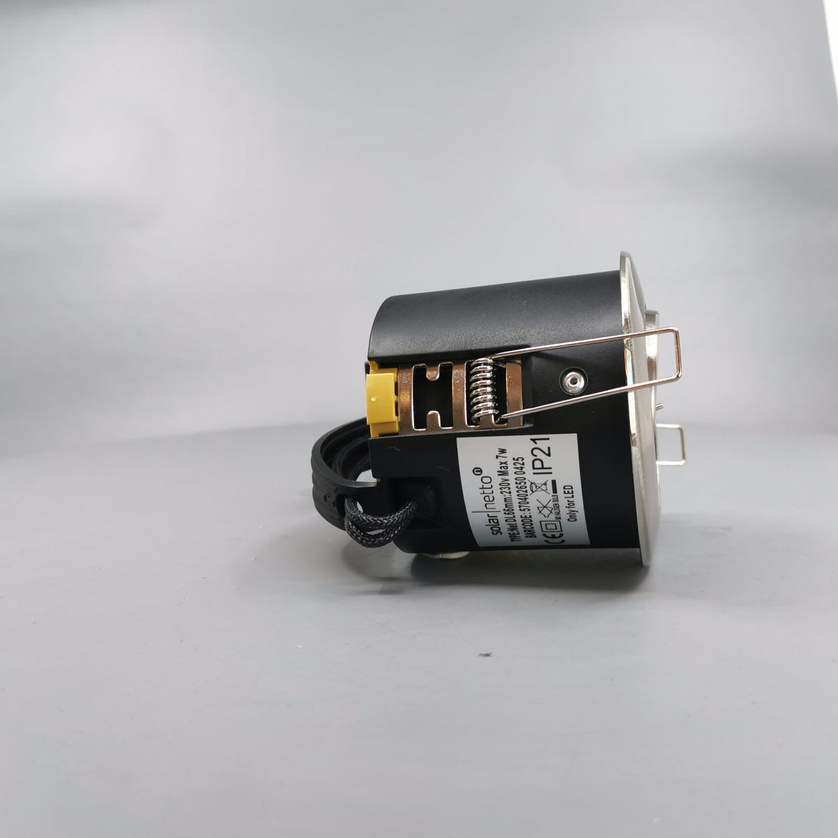 Indbygningsspot 230V GU10 Max 7W LED - børstet (360° frame 20)