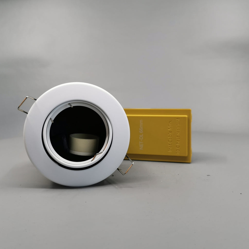 Indbygningsspot 230V GU10 Max 7W LED - mat hvid