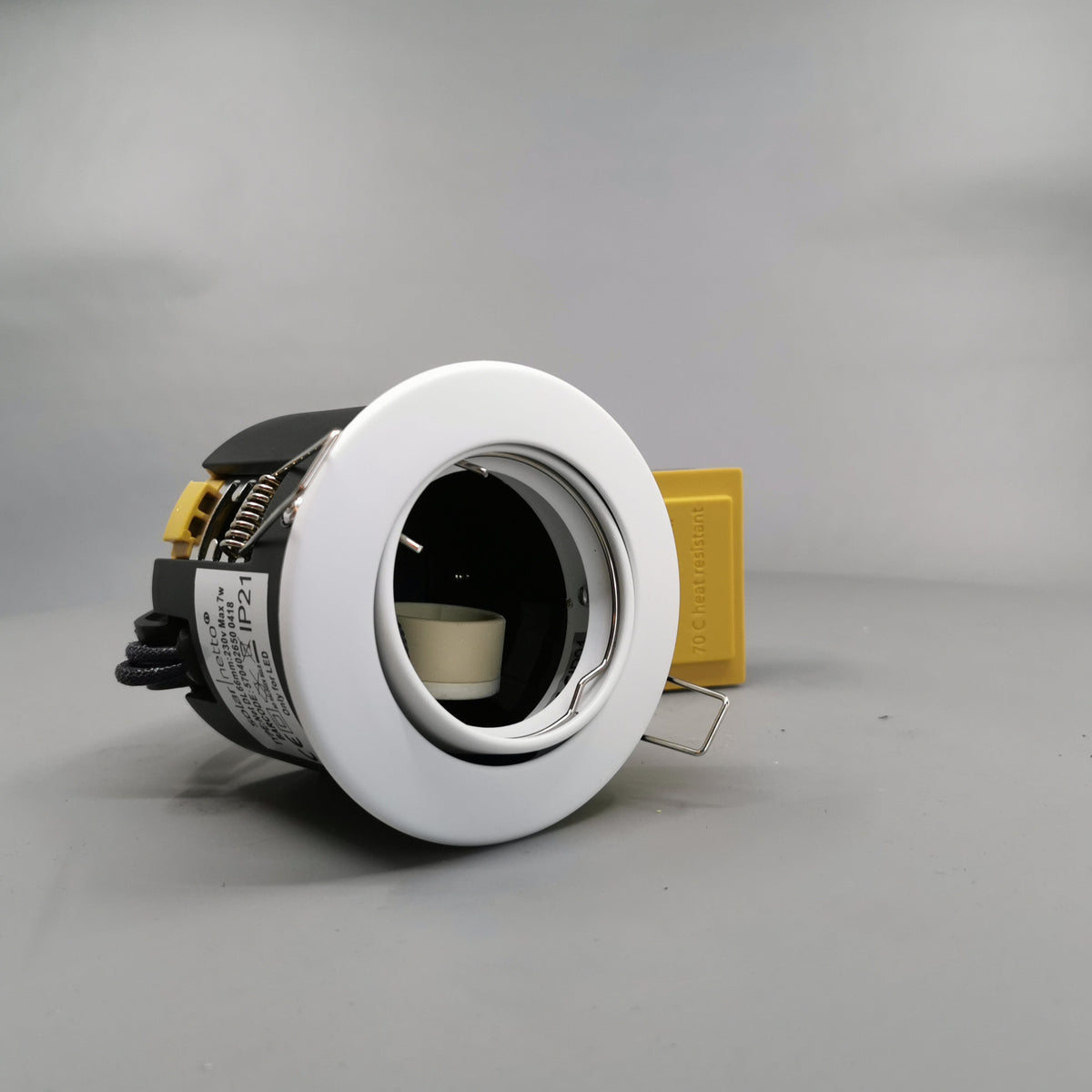 Indbygningsspot 230V GU10 Max 7W LED - mat hvid (360° frame 23)