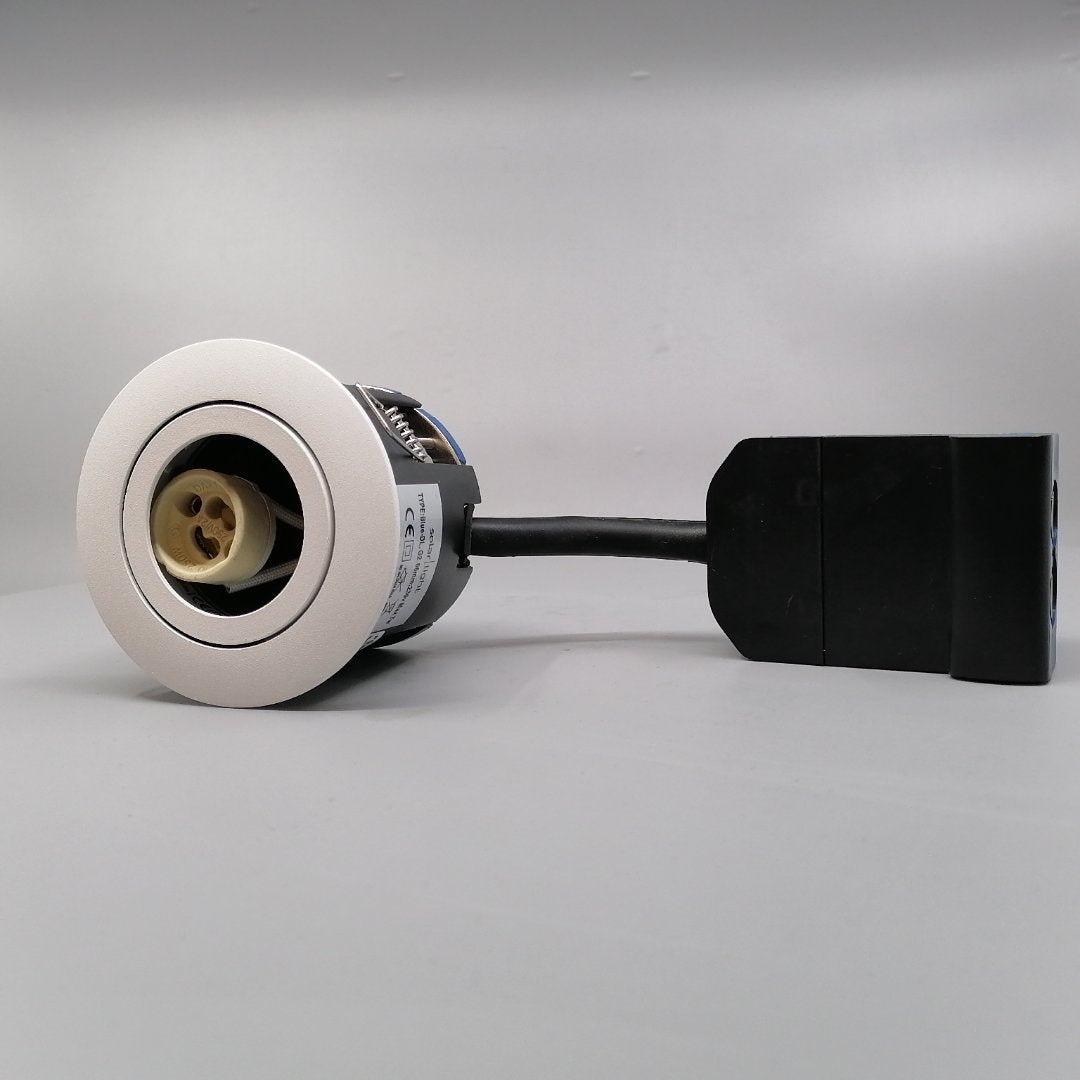 Indbygningsspots m. GU10 fatning G2 - rund, mat hv