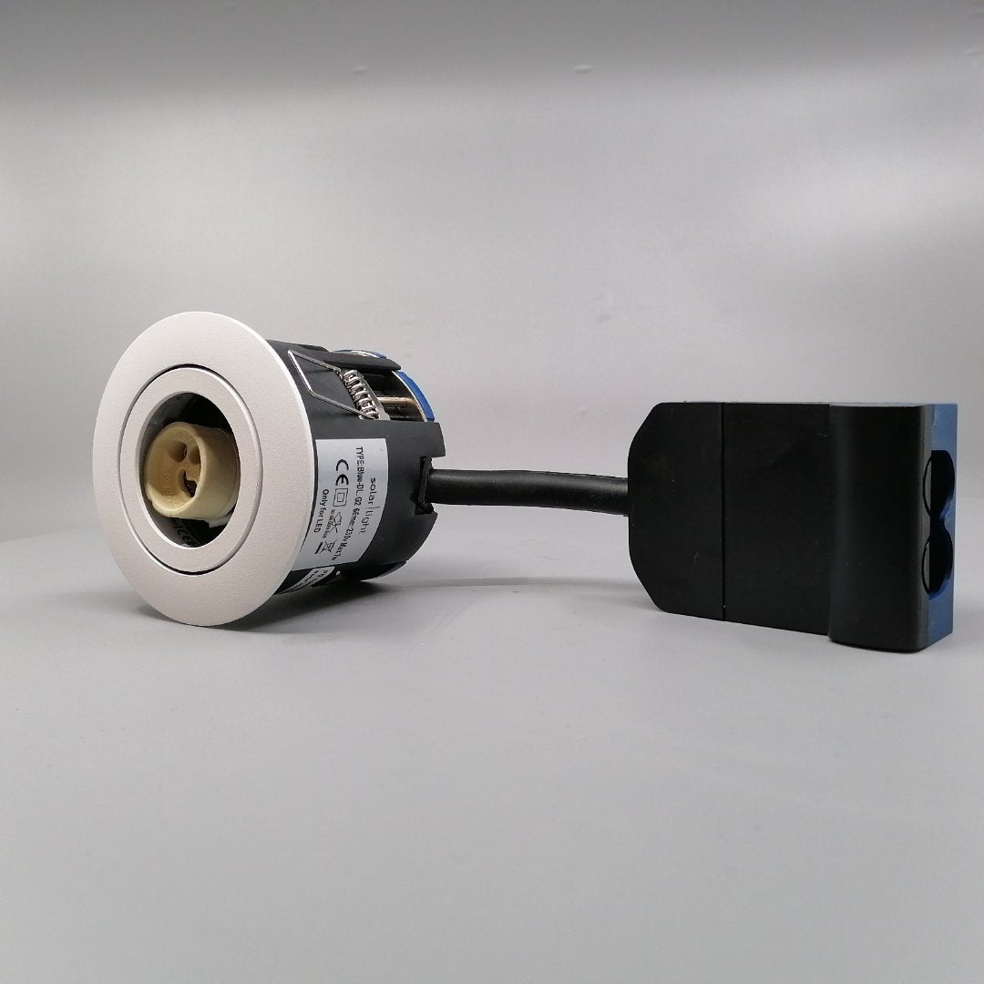 Indbygningsspots m. GU10 fatning G2 - rund, mat hv