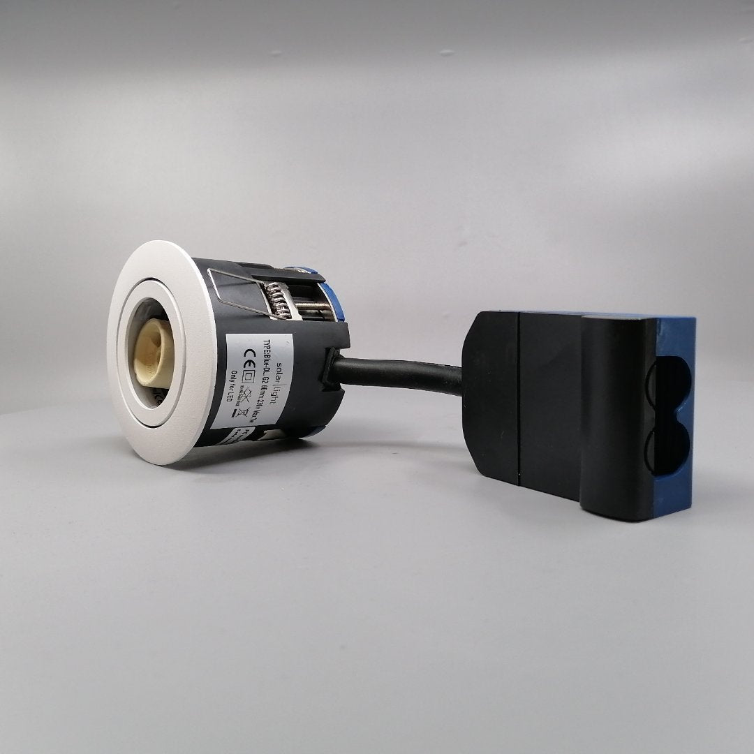 Indbygningsspots m. GU10 fatning G2 - rund, mat hv