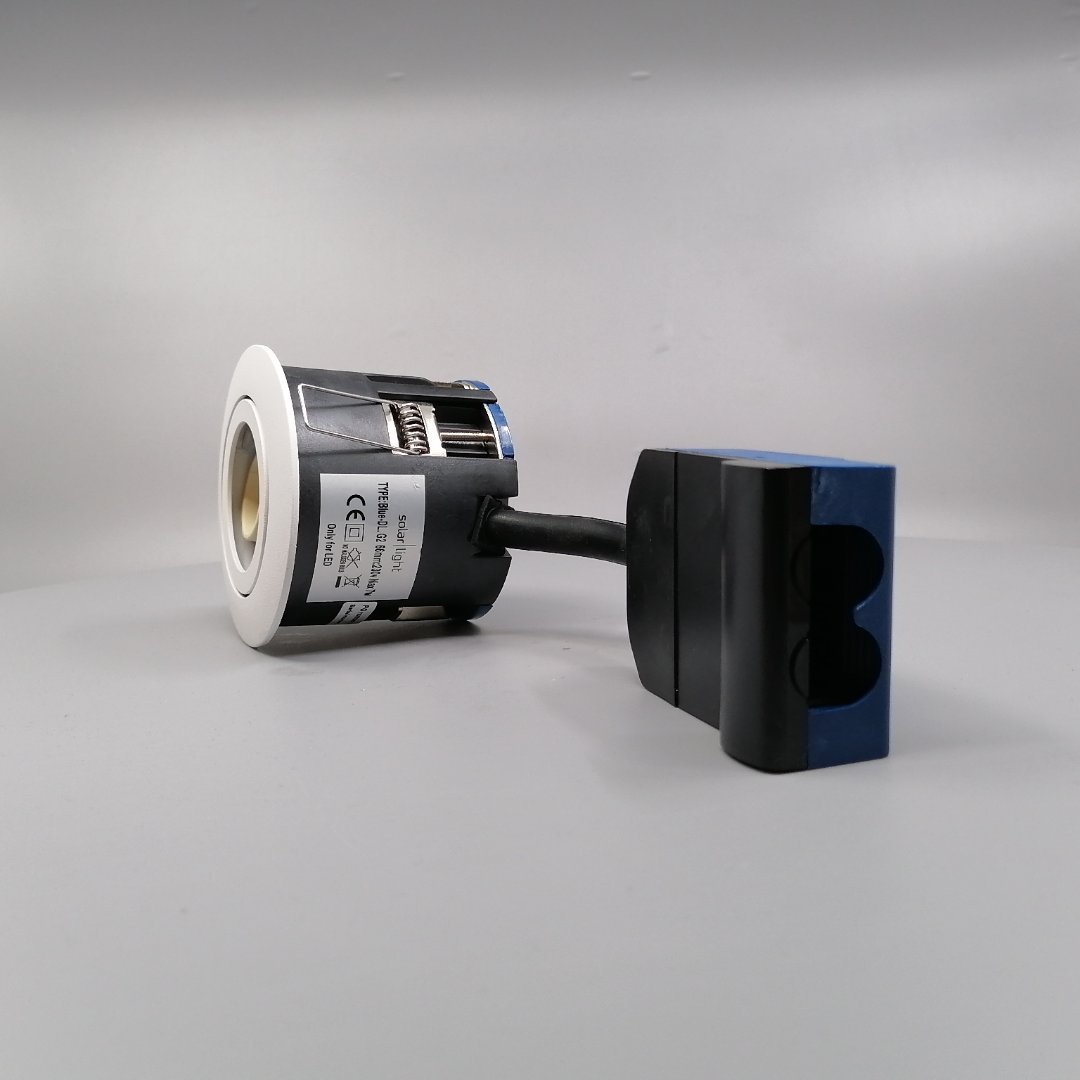 Indbygningsspots m. GU10 fatning G2 - rund, mat hv