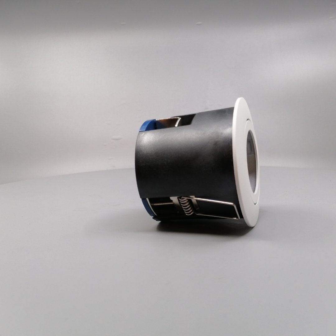 Indbygningsspots m. GU10 fatning G2 - rund, mat hv