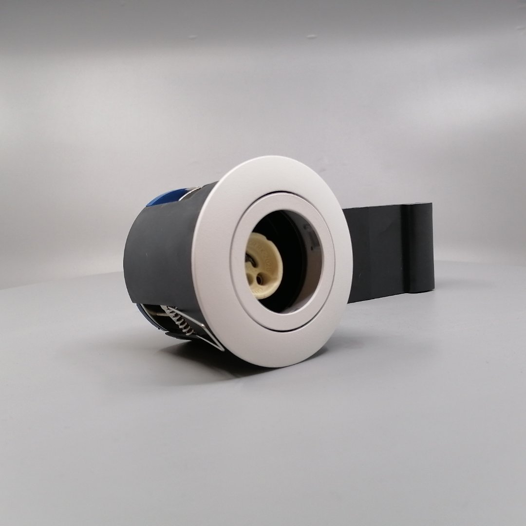 Indbygningsspots m. GU10 fatning G2 - rund, mat hv