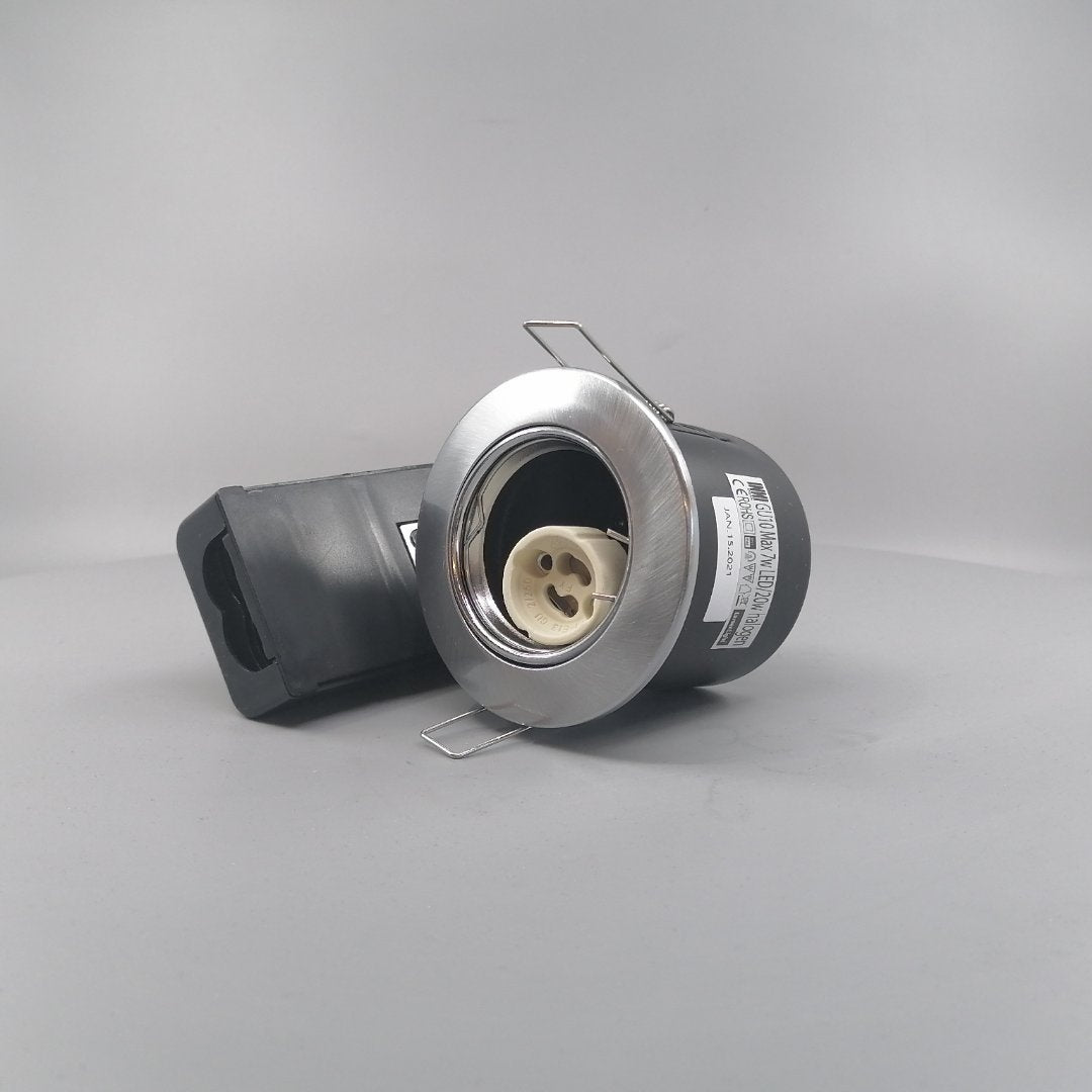 Indbygningsspot 230V GU10 Max  7W LED Børstet