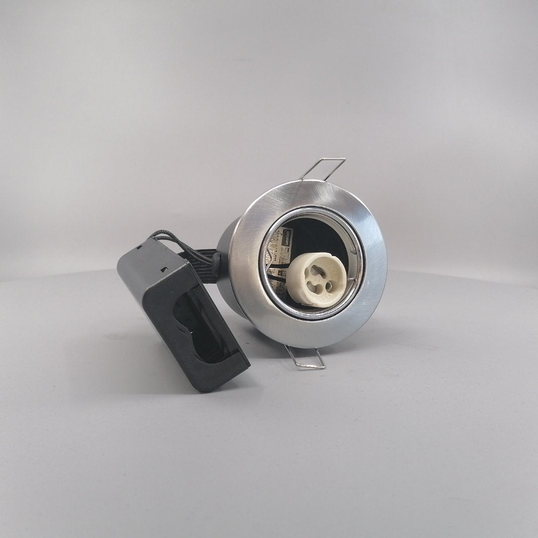 Indbygningsspot 230V GU10 Max  7W LED Børstet (360° frame 23)