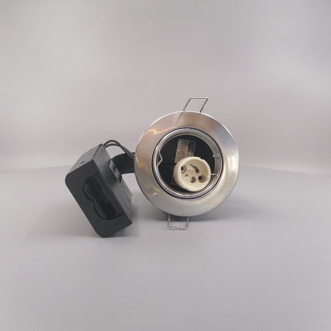 Indbygningsspot 230V GU10 Max  7W LED Børstet (360° frame 24)