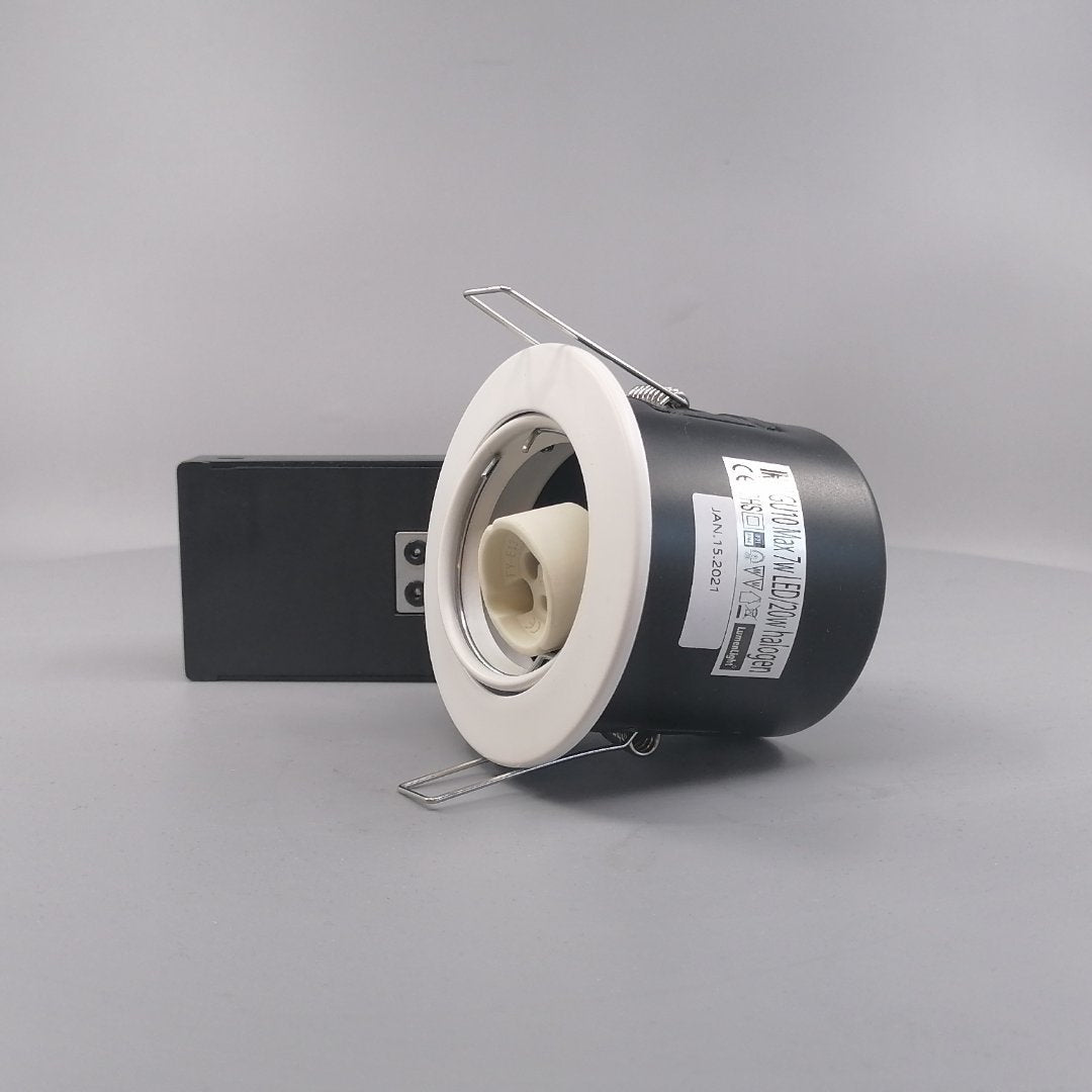 Indbygningsspot 230V GU10  max 7W Led -mat hvid (360° frame 4)