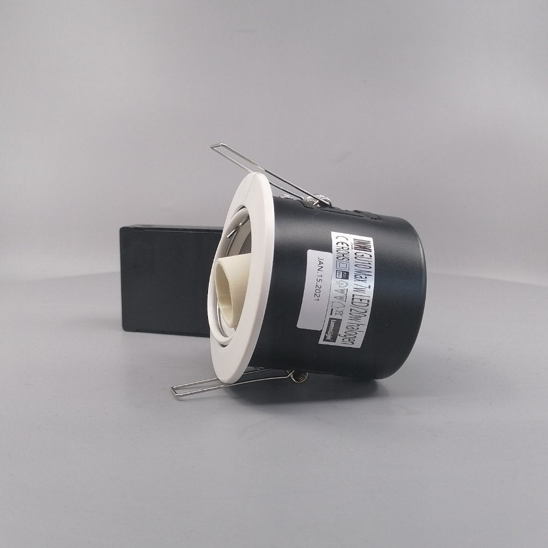 Indbygningsspot 230V GU10  max 7W Led -mat hvid