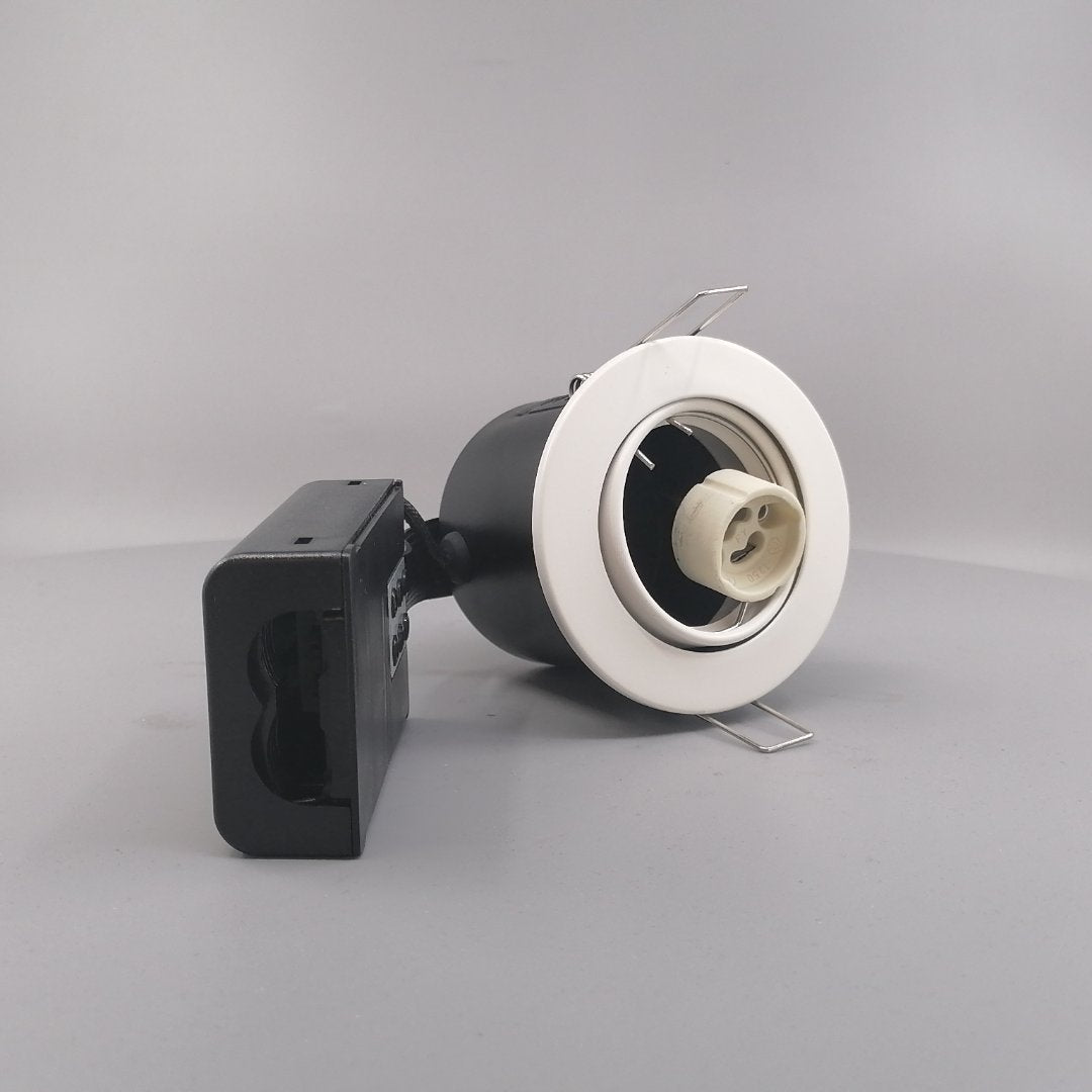 Indbygningsspot 230V GU10  max 7W Led -mat hvid (360° frame 22)