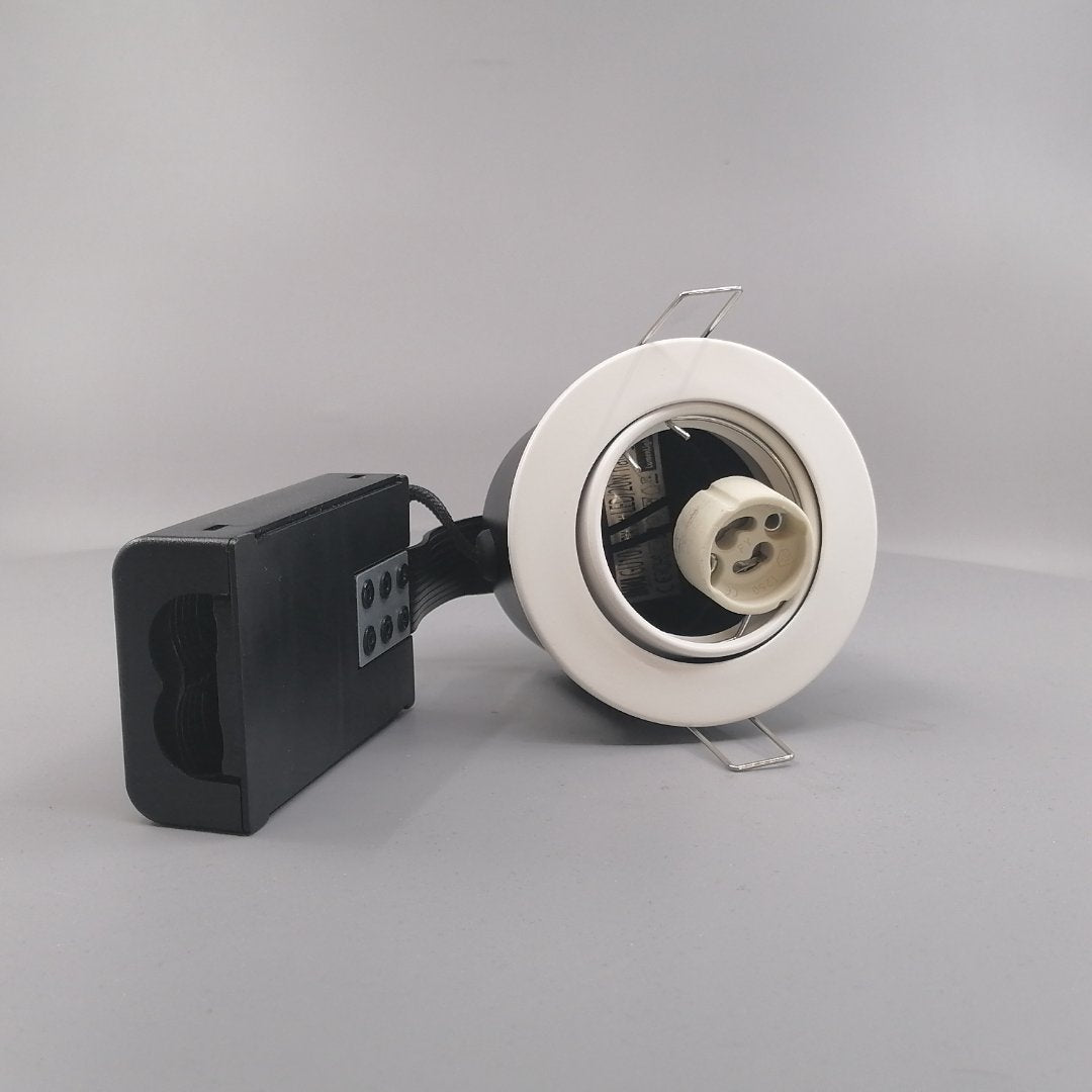 Indbygningsspot 230V GU10  max 7W Led -mat hvid (360° frame 23)